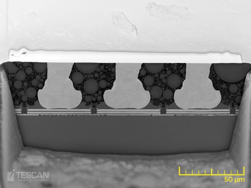 Wire bonds embedded in resin