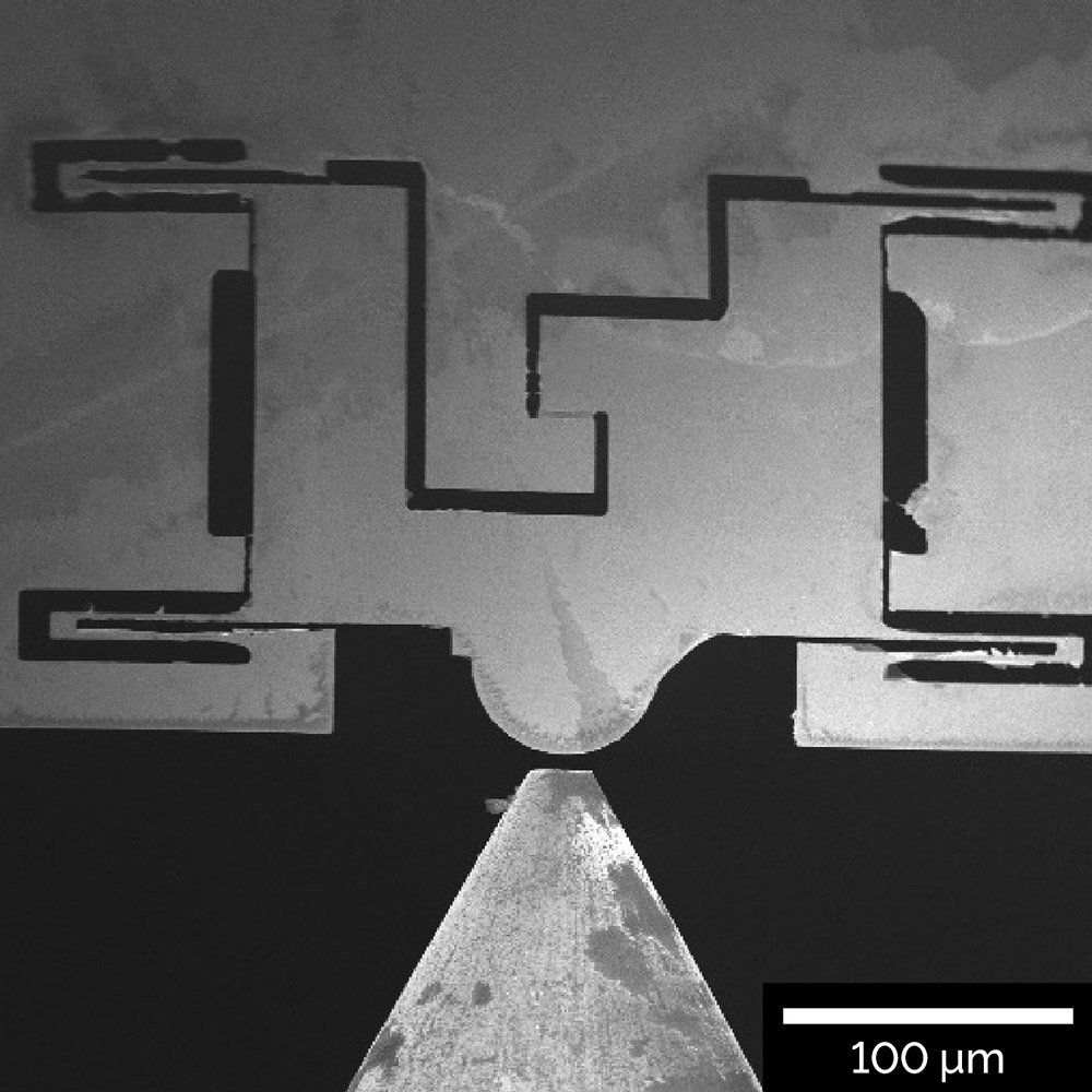 In-situ_tensile test experiment of a single-layer graphene flake