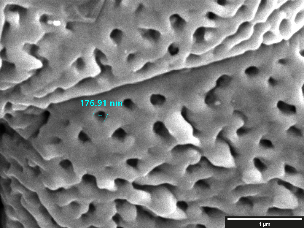 Porosity of a ceramic